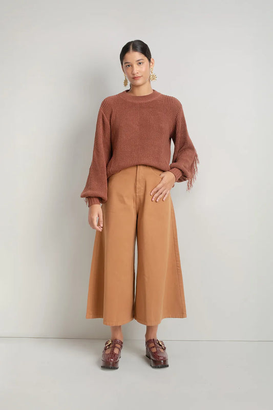 Casaco Tricot Franja Valônia Véras 