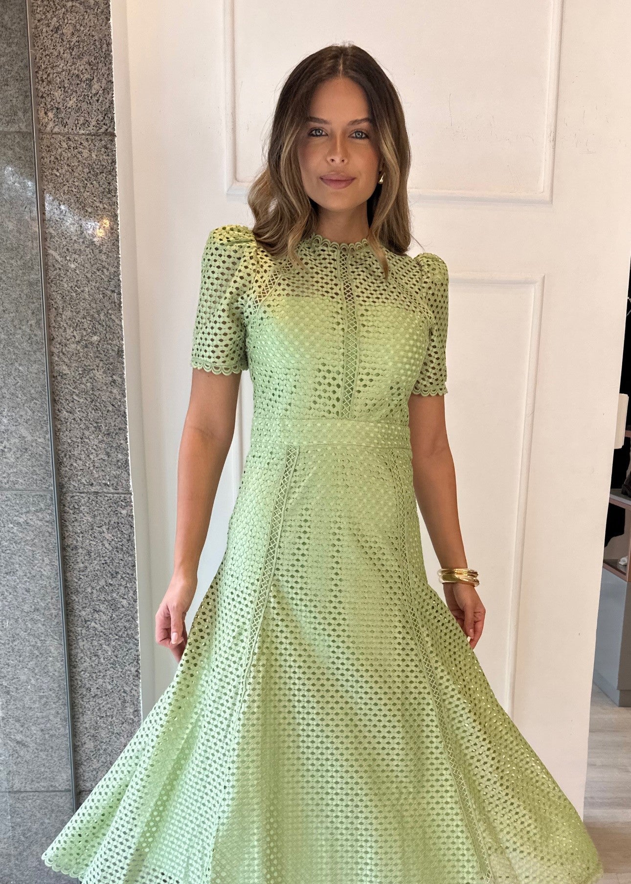 Robe Aurélie Verde Pistache