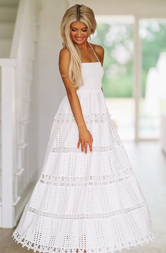 Robe longue violette 
