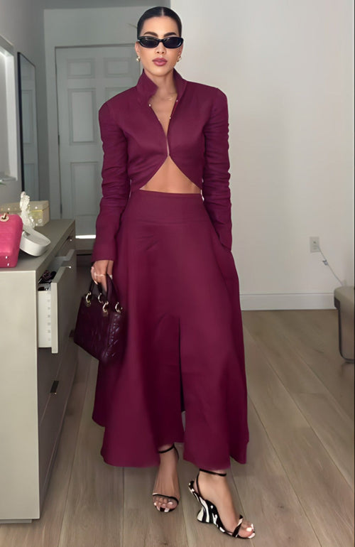 Conjunto Linho Marsala Élégance 