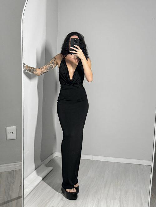 Robe longue devant unique
