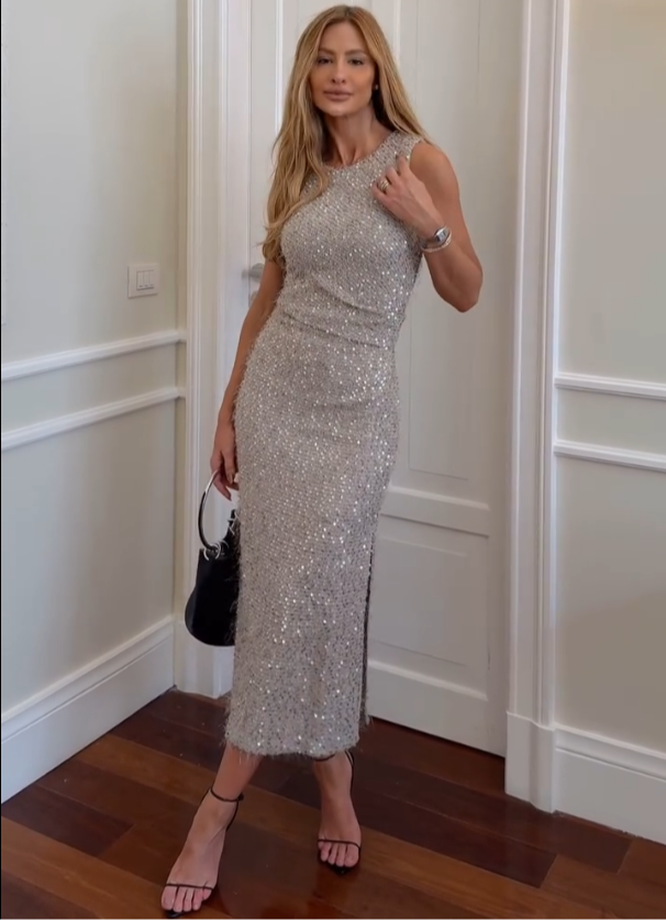 Robe de Paetês Prata 