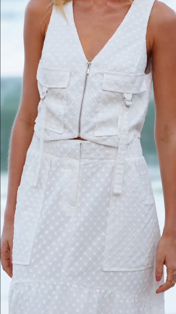 Look frais – Conjunto Texturizado Branco 