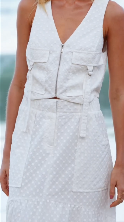 Look frais – Conjunto Texturizado Branco 