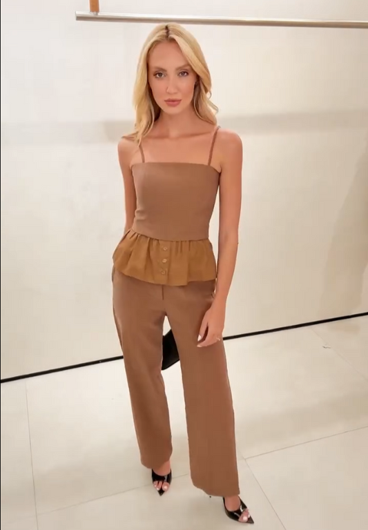 Ensemble Social Chic avec Peplum 