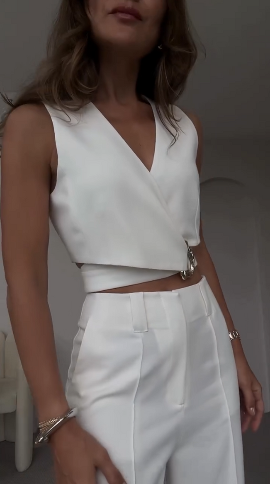 Conjunto Poder Branco – Elegância em Cada Detalhe ✨