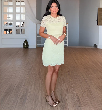 Robe Élise en Dentelle Citron