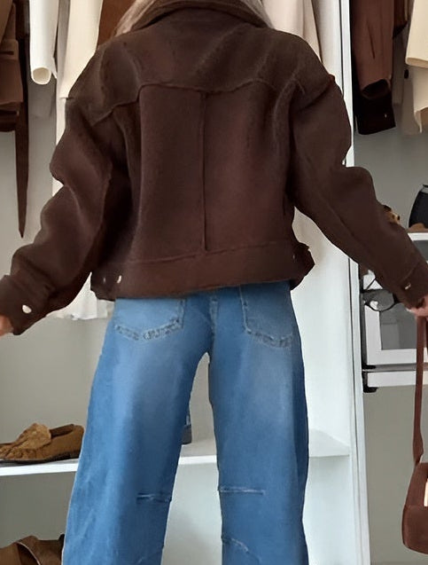 Veste Camille en Laine Chocolat