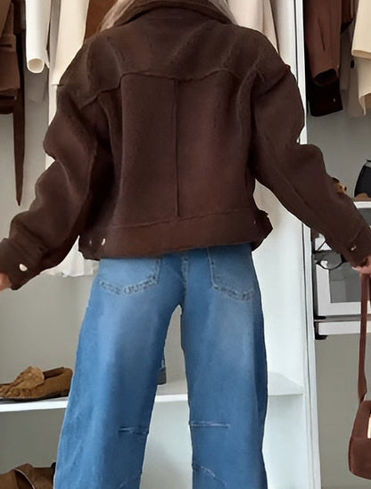 Veste Camille en Laine Chocolat