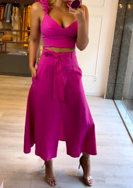 Ensemble Clara Cropped et Saia Midi