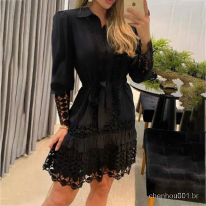 Robe Courte Broderie Blanche