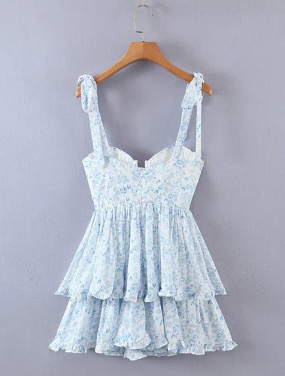 Robe Curto Floral Ruffle – Charme e Delicadeza em Cada Detalhe 