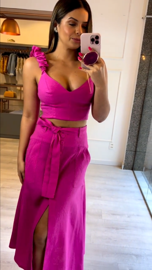 Ensemble Clara Cropped et Saia Midi